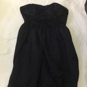 Black strapless dress